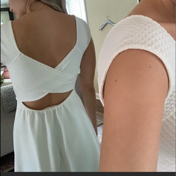 Too Good to Be True Criss Cross Cut Back Ribbed Mini Dress - Picture 12 of 12